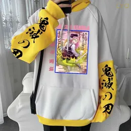 Kvinnors hoodies tröjor demon slayer anime harajuku hoodies kvinnor estetik kawaii le tjej tecknad plus storlek höst mitsuri kanroji tröja