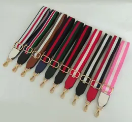 Nylon Colorful Stripe Handbags Wide 38cm Strap Bag accessories DIY Purse Replacement Handles Adjustable Belt For Bag9342074