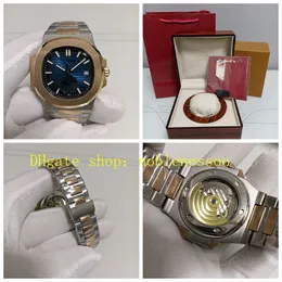 3 Color Everose With Box Herrenuhr, 40 mm, blaues Zifferblatt, 18 Karat Roségold, zweifarbiges Stahlarmband, Kal. 324 Uhrwerk, automatische Sportuhren, Armbanduhren