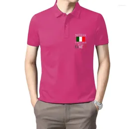 Polos masculinos 2023 chegada marca-roupas moda algodão im um italiano nós não chamamos a família da polícia camiseta criar