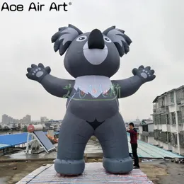 Réplica de balão inflável gigante de 5m H, modelo animal de coala, personagens de desenhos animados, para eventos em parques e zoológico