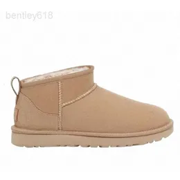 Frauen Ultra Mini Schnee Stiefel Slipper U F22 Winter neue beliebte Knöchel Schaffell Pelz Plüsch warm halten mit Karte Staubbeutel schöne Geschenke Antelope ReinH