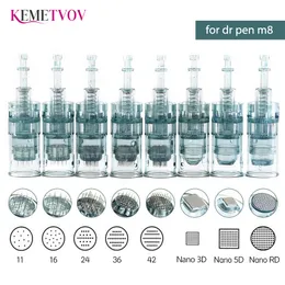 Tattoo-Nadeln 5102050pcs Bajonettkartusche Ersatz für Drpen M8 Mikronadel 11 Pin36 Pin5D Nano Micro Skin Needling Tip Derma Stamp 230425