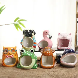 Gabbie Simpatica casa per criceti Casa per piccoli animali in ceramica Casa per criceti per porcellini d'India Cuccia per animali domestici Nido per piccoli animali per cincillà roditore