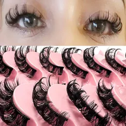 메이크업 도구 210Pairs 3D Mink Lashes 러시아 스트립 속눈썹 극적인 거짓 속눈썹 가짜 실조 실조 실조 가짜 속눈썹 확장 MAQUIAGEM 230425