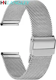 Uhrenarmbänder Milanaise-Band, Edelstahl-Armband, Ersatzarmband, Breite 12 mm, 13 mm, 14 mm, 16 mm, 17 mm, 18 mm, 19 mm, 20 mm, 22 mm, mit Werkzeugstift 231124