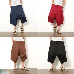 Ethnic Clothing Summer Beach Sports Casual Harem Pants Japanese Style Wide Leg Cotton Loose Shorts Men Street Dance Streetwear