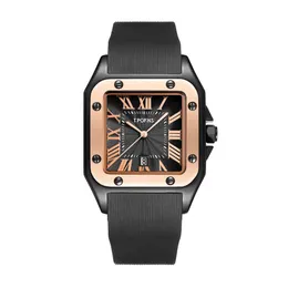Relógio 41mm movimento automático de couro safira caixa de aço inoxidável pulseira de borracha confortável fecho original aaa presidente relógios masculinos