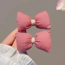 Hair Accessories Ins Fabric Material Cute Bow Knot Clip For Girls Butterfly Pink Hairpins Bangs Headdress Women