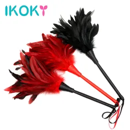 Giocattoli per adulti IKOKY Feather Sex Frusta Clitoride Tick Massaggio Schiavo Giochi di ruolo Flirtare Sculacciate Bondage Gioco per adulti Giocattolo sessuale per coppie Sex Shop 230426