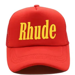 Luxurious Rhude Designers Letter Baseball Luxury Cap Womens Casquette Brand Four Seasons Adjustable Fashion Sports Golf Leisure Hats Pull Wind Boston 3698