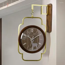 ウォールクロックアンティークベッドルームリビングルーム北欧フレームファッション時計産業装飾レトロレーデ
