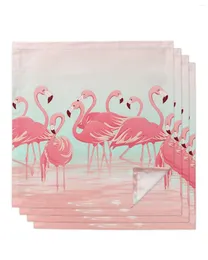 Tischserviette Tropisches Tier Flamingo Servietten Set Weiches Taschentuch Hochzeit Bankett Abendessen Dekoration Custom