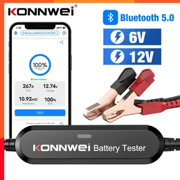 New KONNWEI BK100 Bluetooth 5.0 Car Motorcycle Battery Tester 6V 12V Battery Monitor 100 to 2000 CCA Charging Cranking Test Tools