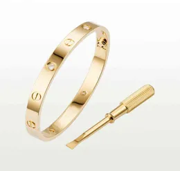 Miłość śruba bransoletka projektant bransoletki 4 diamenty Boguń luksusowe biżuterię akcesoria tytanowe stal stalowy Goldplated Never F3351117
