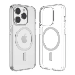 Most Sold Product Magnetic Clear Cases Bulk for Iphone 15 14 13 Pro Max Transparent Magsafe TPU PC Phone Case