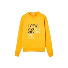 Loewee designer hoodie original kvalitet ny broderad rund hals tröja för män och kvinnor lös mångsidig par långärmad