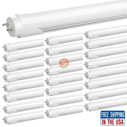 عالي الجودة LED T8 أنبوب 4ft 22W 28W SMD2835 192LELLES مصباح مصباح الضوء 4 أقدام 1.2 متر صف مزدوج 85-265V مخزون في الولايات المتحدة G13 من النوع ب المتجر المزدوج لمبة مرآب الفلورسنت