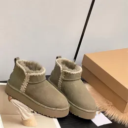 أحذية عالية في الركبة تسمان النعال الفراء أحذية الكستناء فراء شرائح الغنم من جلد الغنم shearling tazz جديدة البغال