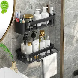 No Drilling Bathroom Shelves Shower Storage Holder Rack Shampoo Towel Shelf Kitchen Storage Basket Bathroom Accessories
