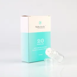 Pakowanie igły Hydra 20 Pins Aplikator surowicy Aqua Gold Microchannel Mezoterapia Tappy Nyaam Fine Touch Microneedle Roller 190