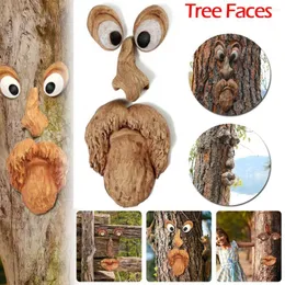 Garden Decorations Tree Faces Decor Outdoor Face Statues Old Man Hugger Bark Ghost Facial Features Decoration Art