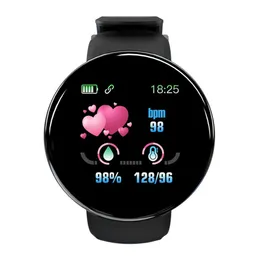 2023 Factory Wholesale Cheap Smart Band D18 Heart Rate Blood Pressure Monitor Smart Bracelet with Round Screen