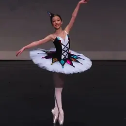 Dancewear profesyonel bale tutu çocuk çocuk kızlar adeto harlequinade gözleme tutu çok renkli klasik balin kostümleri balerin elbise 231124