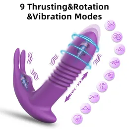 Adult products Bluetooth Thrusting Vibrator for Women App Rotating Telescopic Dildo Remote Control g Spot Massage Clitoris Stimulator Sex Toy 230316