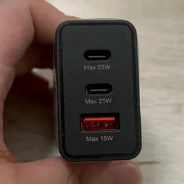 65W Süper Hızlı Şarj Cihazı Adaptörü Çift USB C TYP-C Hızlı Şarj Telefon Küp PD Güç Küpleri 3 bağlantı noktası hızlı duvar şarj cihazları uk US AB fişi Samusng S22 Galaxy Tab A7 Tabletler