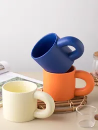 Cafeteras Taza de cerámica de estilo nórdico, recipiente para desayuno glaseado de sésamo para el hogar, taza de agua para té de la leche de avena para oficina, tazas de café
