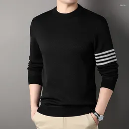 Männer T-shirts 2023 Korea Mode Hohe Qualität Herbst Ropa Männer Kleidung Tops Strickwaren Designer Kleidung Langarm Winter Stricken tees