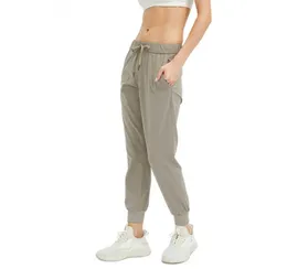 Hohe Taille Yogahose Sport schnell trocknende Hose Damen Kordelzug Sportkleidung hohe Taille Gesäß anheben atmungsaktive Sport lässige lockere Fitness Laufleggings