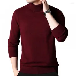 Erkek Sweaters 2023 Sonbahar Kış Erkekler Dört Düz Kalın Yün Yayın Yavurucu Sweater Orta Yaşlı İş Renk Külçesi Boş Zamana Baskı