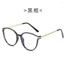 Sonnenbrille Brille Damen Cat Eye TR90 Rahmen Anti Blaulicht Flachglasbrille
