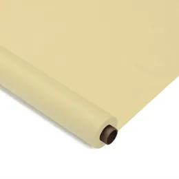 100 pés x 40 em rolos de toalha de mesa amarelo claro plástico - rolos de tampa de mesa de plástico descartáveis