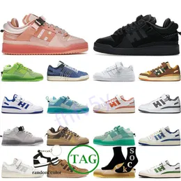 Flat Forum Low Platform Sneakers Running Chaussures Casual Ajouter Bad Bunny Bunny Brown Pink Easter Volt Designer Bright Blue OG Hommes Femmes Sport Baskets Avec Chaussettes