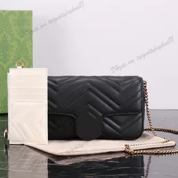 Luksusowy designer MARMONT Mini Black Leather Double G Sprzęt wyłączalny z zamykaniem zamykania worki na ramię Crossbody Zamknięcie guzika