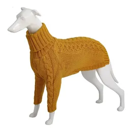 Hundebekleidung Windhundpullover Winter Warme Whippet-Kleidung Italienischer Rollkragen-elastischer Pullover 231124