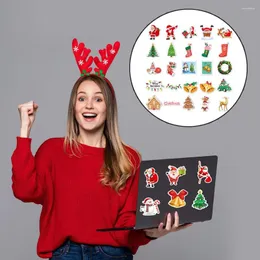 غلاف هدية 50/60pcs Santa Claus Merry Christmas Stickers Decor Guitar Laptop Pad Phone Phone Cup Cup Skatboard Kids