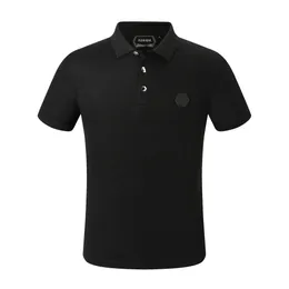 Herren POLO SHIRT SS BAROQUE SKULL Sommer 100% Baumwolle Polo Shirts Männer Brust Schädel Tops Hohe Qualität Atmungsaktive plus größe Kleidung 84626