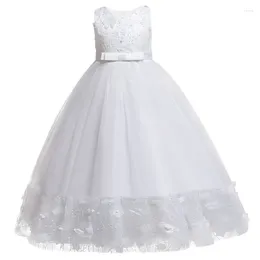 Girl Dresses Flower Girls Elegant Wedding Dress For Princess Party Pageant Formal First Feast Evening Gown 4-12Y