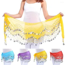 Scene Wear Women Sexiga showdräkter paljetter Tassels Belly Dance Belt Hip Scarf Dancer kjol midje kedja för Thailand/Indien/arabisk kvinna