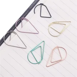 Bag Clips Metal Material Drop Shape Paper Gold Silver Color Kawaii Cute Bookmark Clip Office School Stationery bookmark 500 Pcs 230425