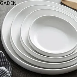 皿プレートクリエイティブな特別なディナープレートホームメインコース9インチホワイトハイエンドテーブルウェアキッチン用品装飾231124