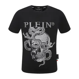 PLEIN BEAR T SHIRT Magliette firmate da uomo Abbigliamento di marca T-SHIRT da uomo con strass PP Skulls T-SHIRT COLLO ROTONDO SS SKULL E PLEIN CON CRISTALLI Maglietta Hip Hop Top Tees 161297