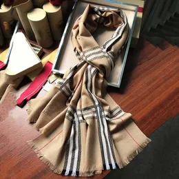 Designer Cashmere Scarf Winter Women and Women British Long Scarf Quality pannband Fashion Classic Printed Check Big Plaid Shawls Gift