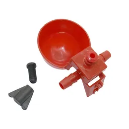 Feeding 50 Sets Red Quail Waterer Animal Feeders Automatic Bird Coop Feed Poultry Chicken Fowl Drinker Water Drinking Cups