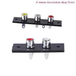 Lighting Accessories Other 3Way/2 Way RCA Connector Terminal Wall Panel Plate Input Phono Chassis Socket Audio Adapter 6.6x1.6cm 5.1x2cmOthe