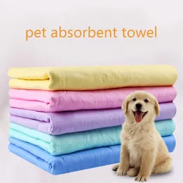 Towels 85X33cm Dogs Bath Towel Pet Cats Super Absorbent PVA Chamois Washable Towels Drying Cloth Dog Supplies Pet Accessory